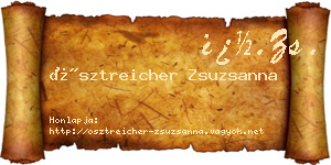 Ösztreicher Zsuzsanna névjegykártya